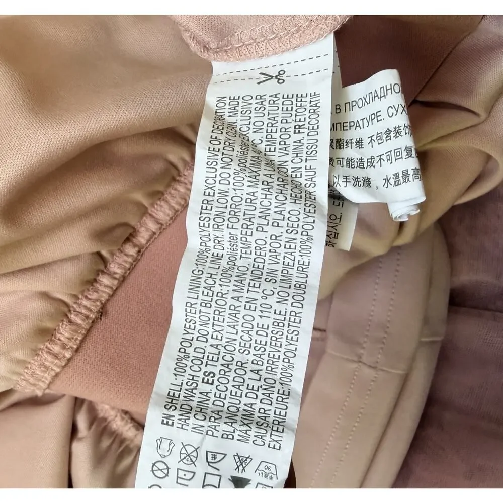 Dusty Rose Sheer Skirt Womens 1X Lace Hem Boho Romantic Knee Length Coqette Pink - Picture 7 of 10